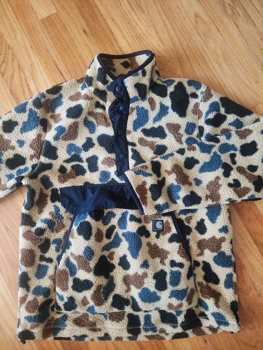 New Carhartt Retro Camo Snap Sherpa Shirt Pullover M Med Mens